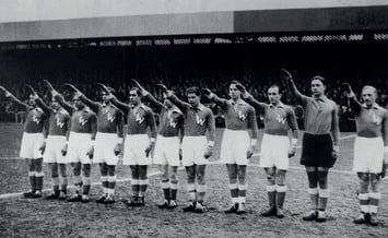 Февраль 1934 года. Сборная Германии перед матчем