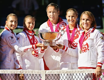 2008 год. Российская сборная с трофеем Кубка Федерации
