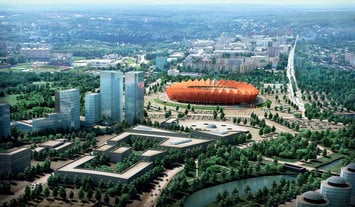Макет стадиона «Юбилейный», который будет построен в Саратове к чемпионату мира 