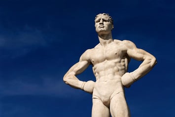 Рим. Stadio dei Marmi. Статуя атлета времен Муссолини
