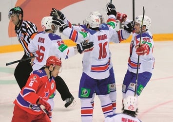 В серии плей-офф КХЛ ЦСКА хоккеисты пражского Lev  радовались не часто