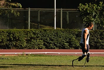 2007 год. Оскар Писториус во время тренировки в Риме