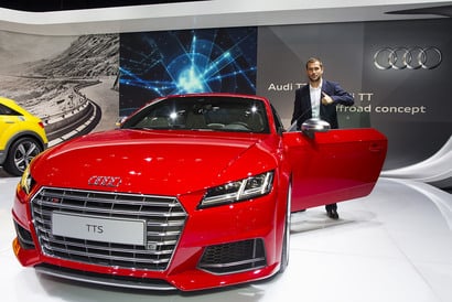 Half width alexander kerzhakov with new audi tts at mias 2014 1 