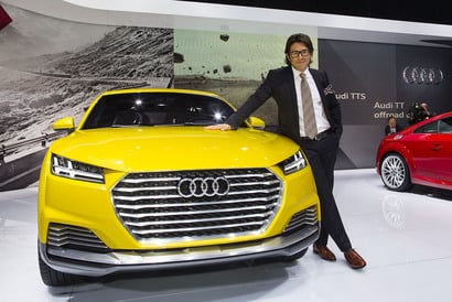 Half width andrey malakhov with audi tt offroad concept at mias 2014